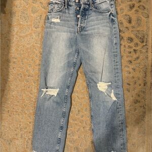 MOTHER Faded Blue Boyfriend Jeans